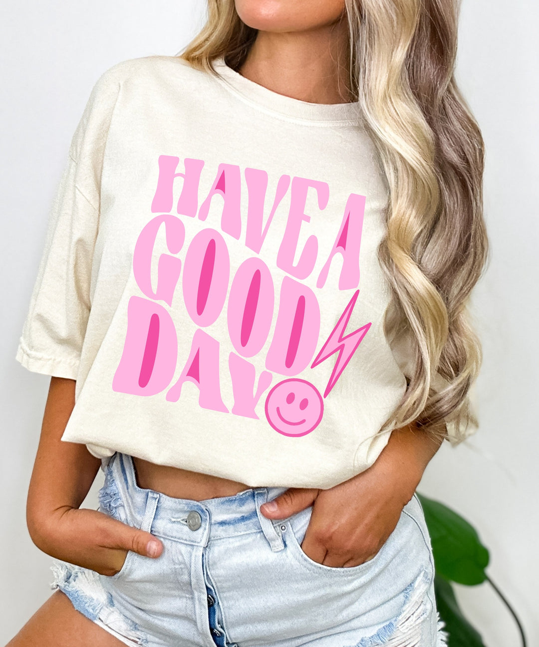 PINK 'Have A Good Day' 🙂 Completed Tee