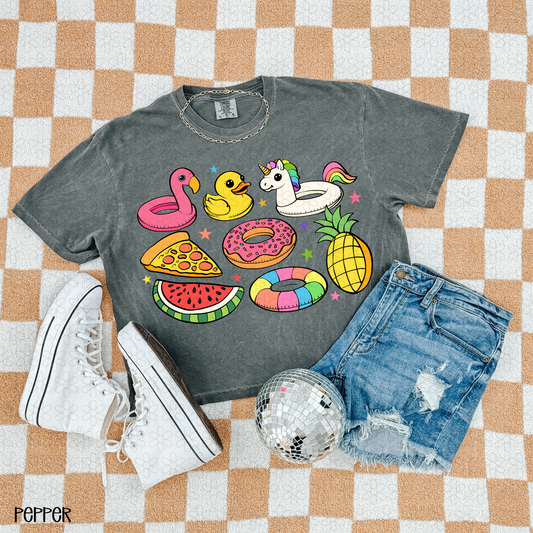Pool Floats- Colorful Stars Completed Tee