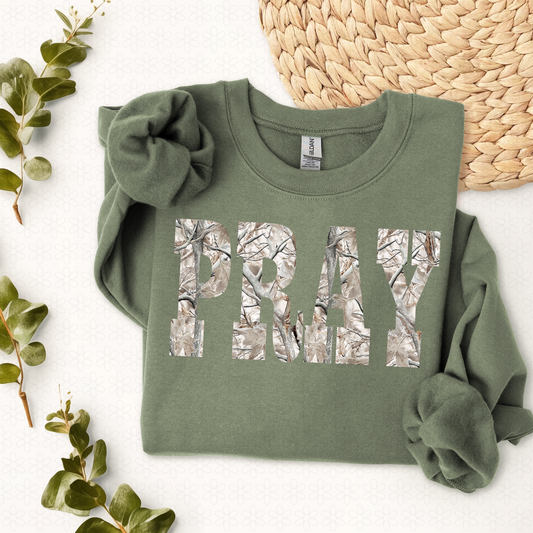 Pray Light Camo Kids Completed Tee