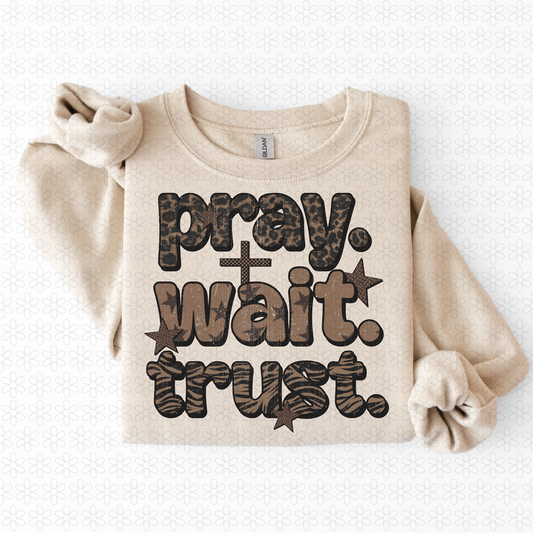 Pray Wait Trust Completed Tee