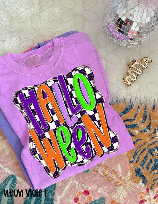 Preppy Checkered Halloween DTF Transfer