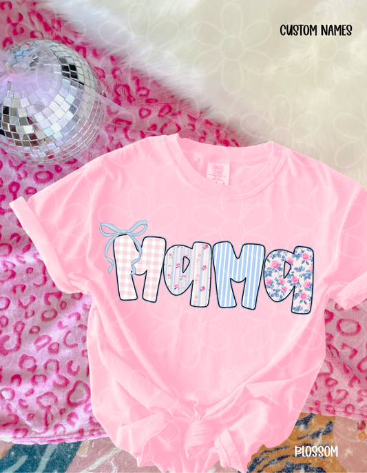 Preppy Flower Mama Completed Tee