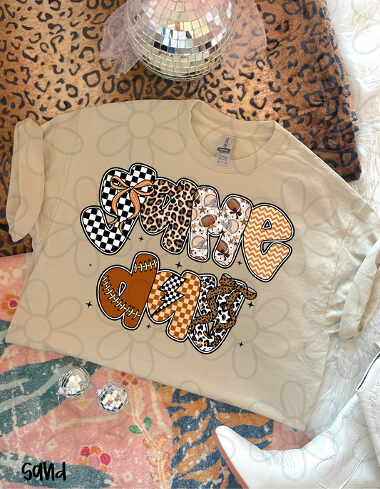 Preppy Football Game Day Kids Completed Tee
