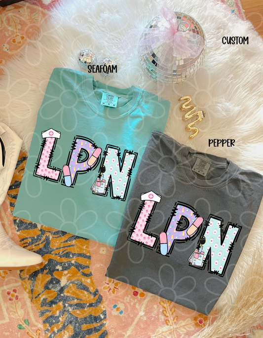 Preppy LPN DTF Transfer