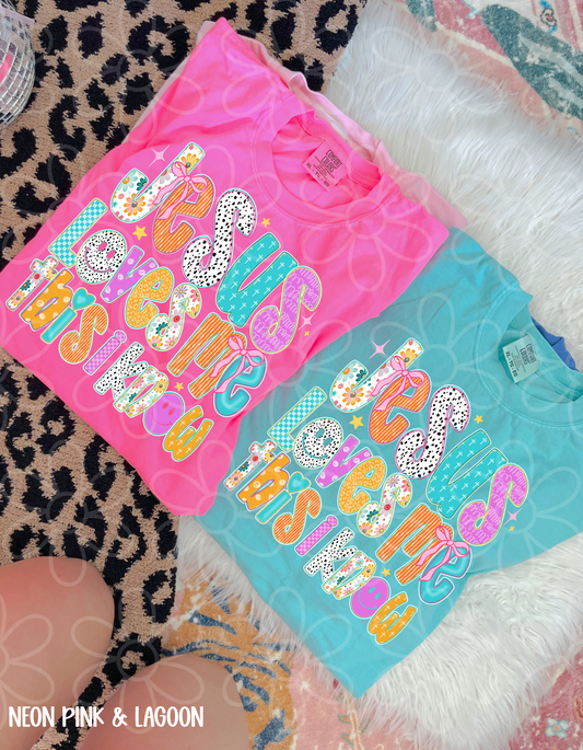 Preppy Patterns Jesus Loves Me This I Know Completed Tee