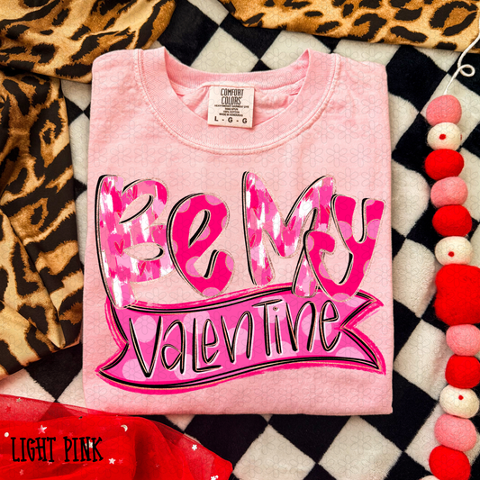 Preppy Pink Be My Valentine Kids Completed Tee