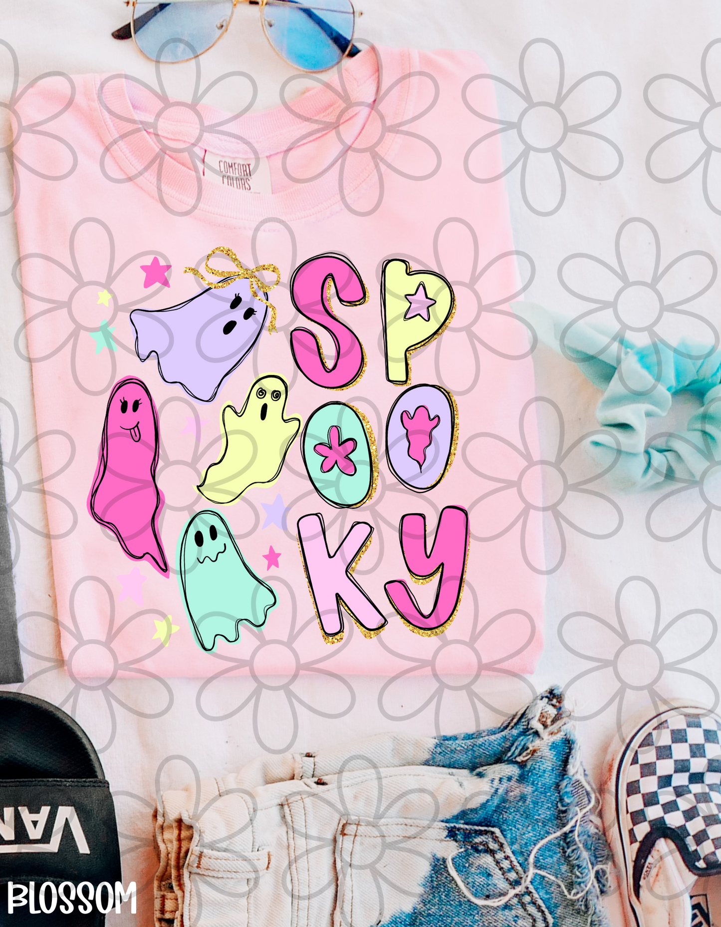 Preppy Spooky Ghosts Completed Tee