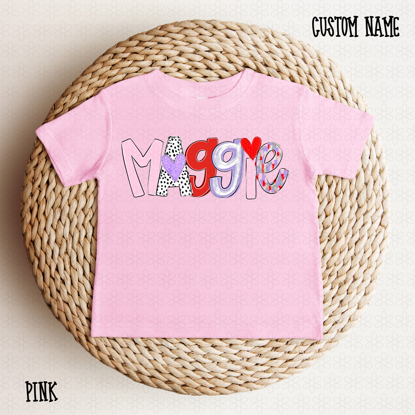 Preppy Valentines Custom Name DTF Transfer