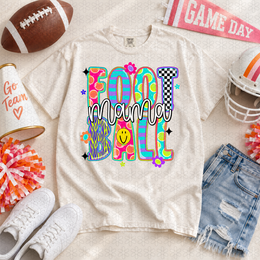 Preppy Football Mama Completed Tee