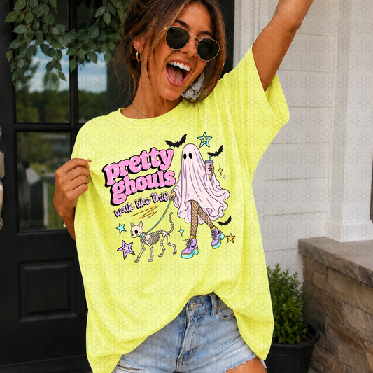 Pretty ghouls walk like this Completed Tee