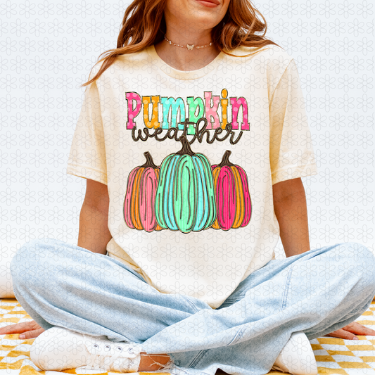 Pumpkin Weather Completed Tee