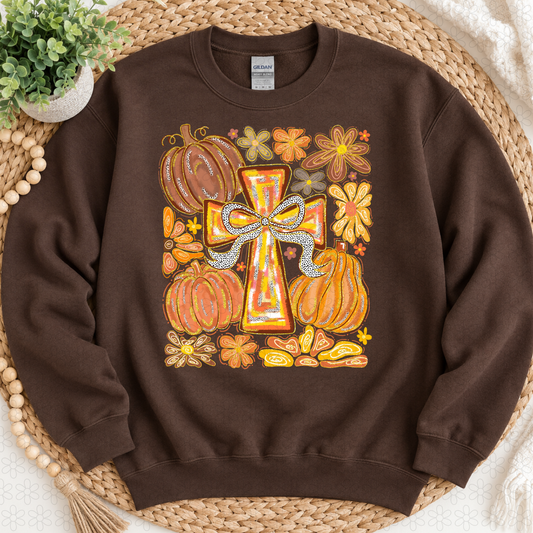 Pumpkin Cross DTF Transfer