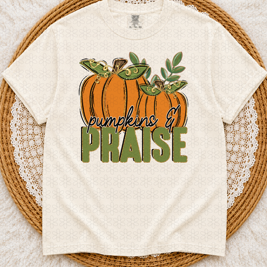 Pumpkin & Praise Completed Tee