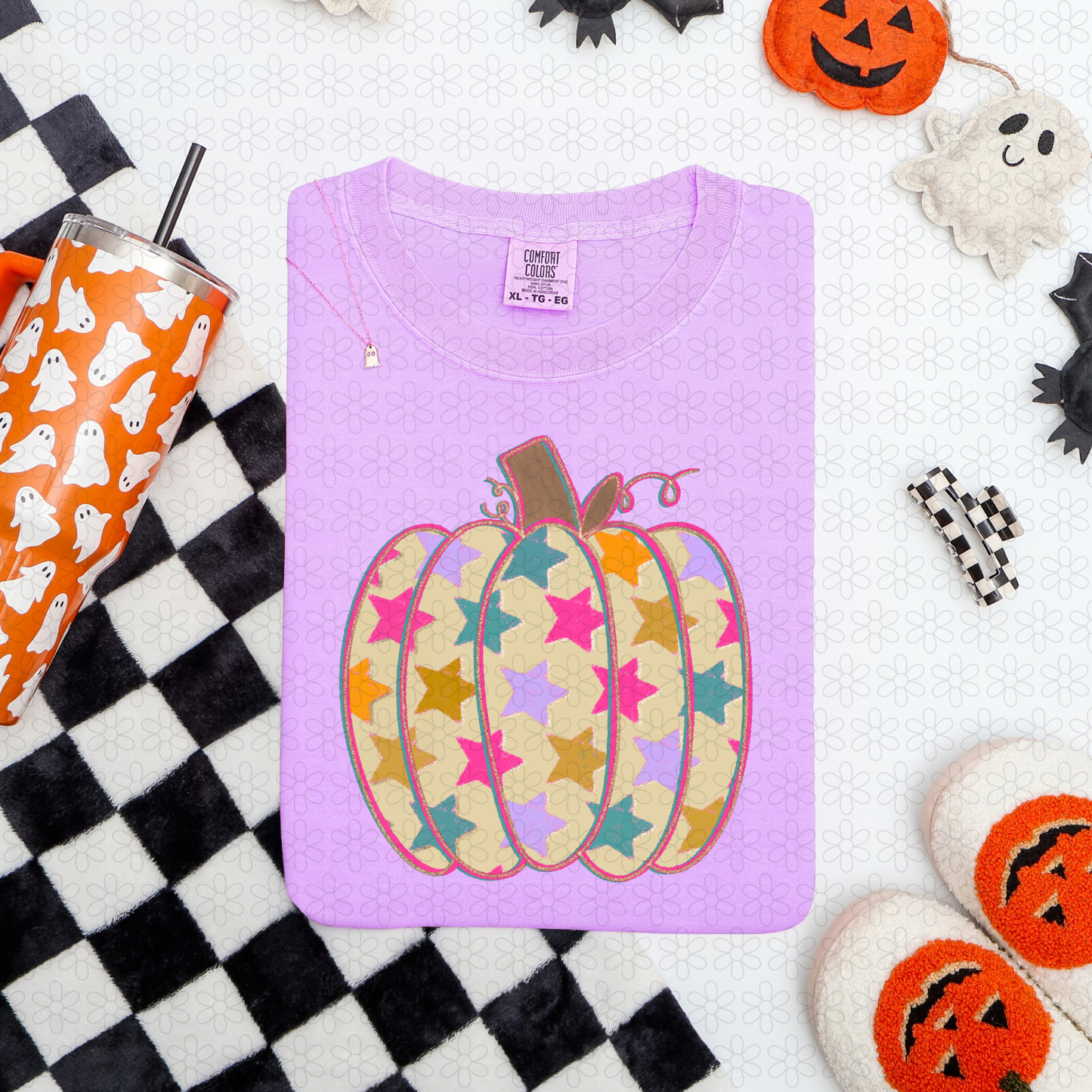 Pumpkin Stars Completed Tee