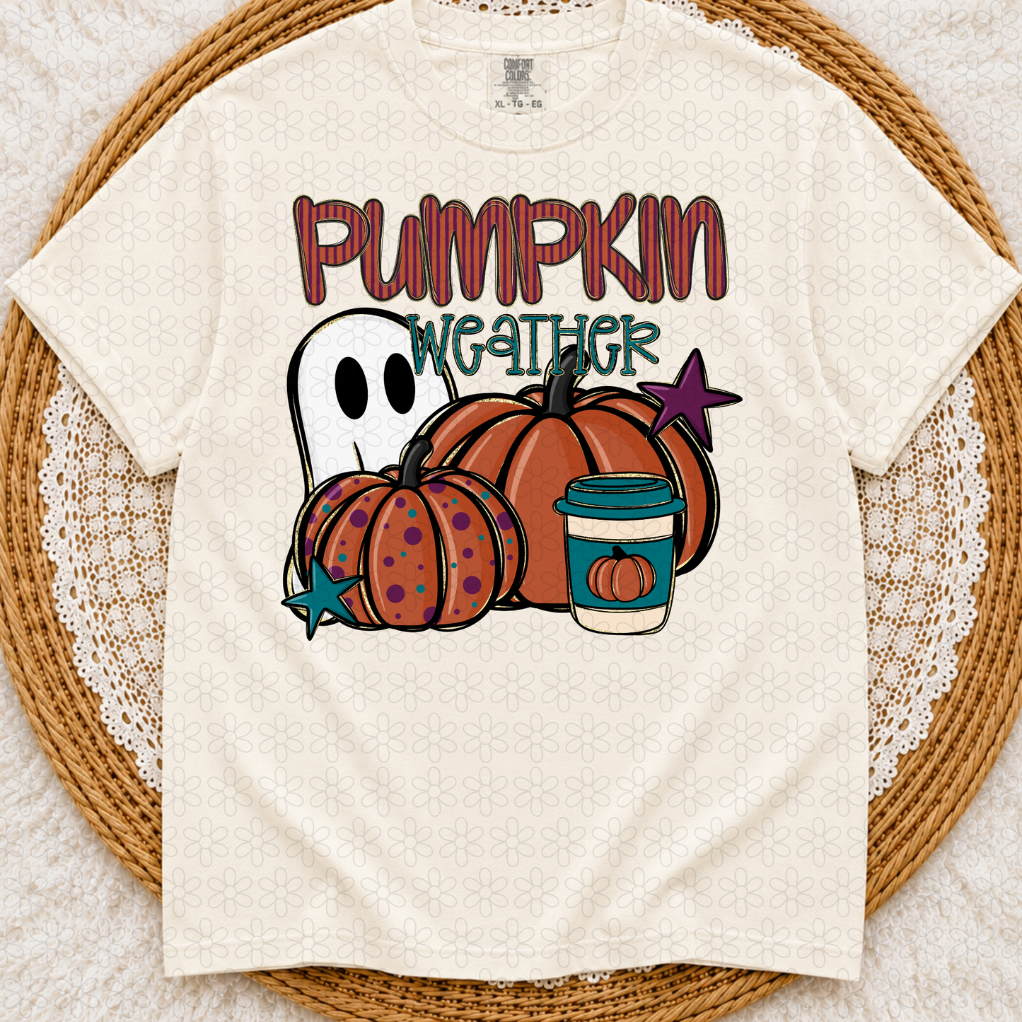 Pumpkin Weather Completed Tee