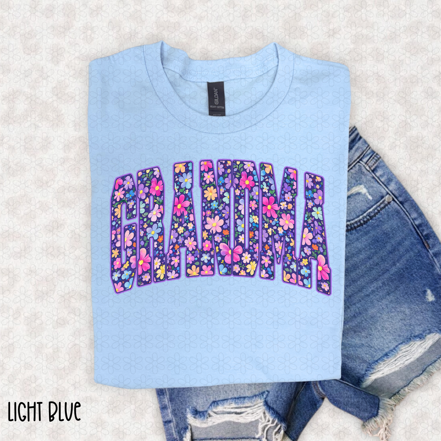 Purple Floral Titles (Multiple Options NO Customs) DTF Transfer