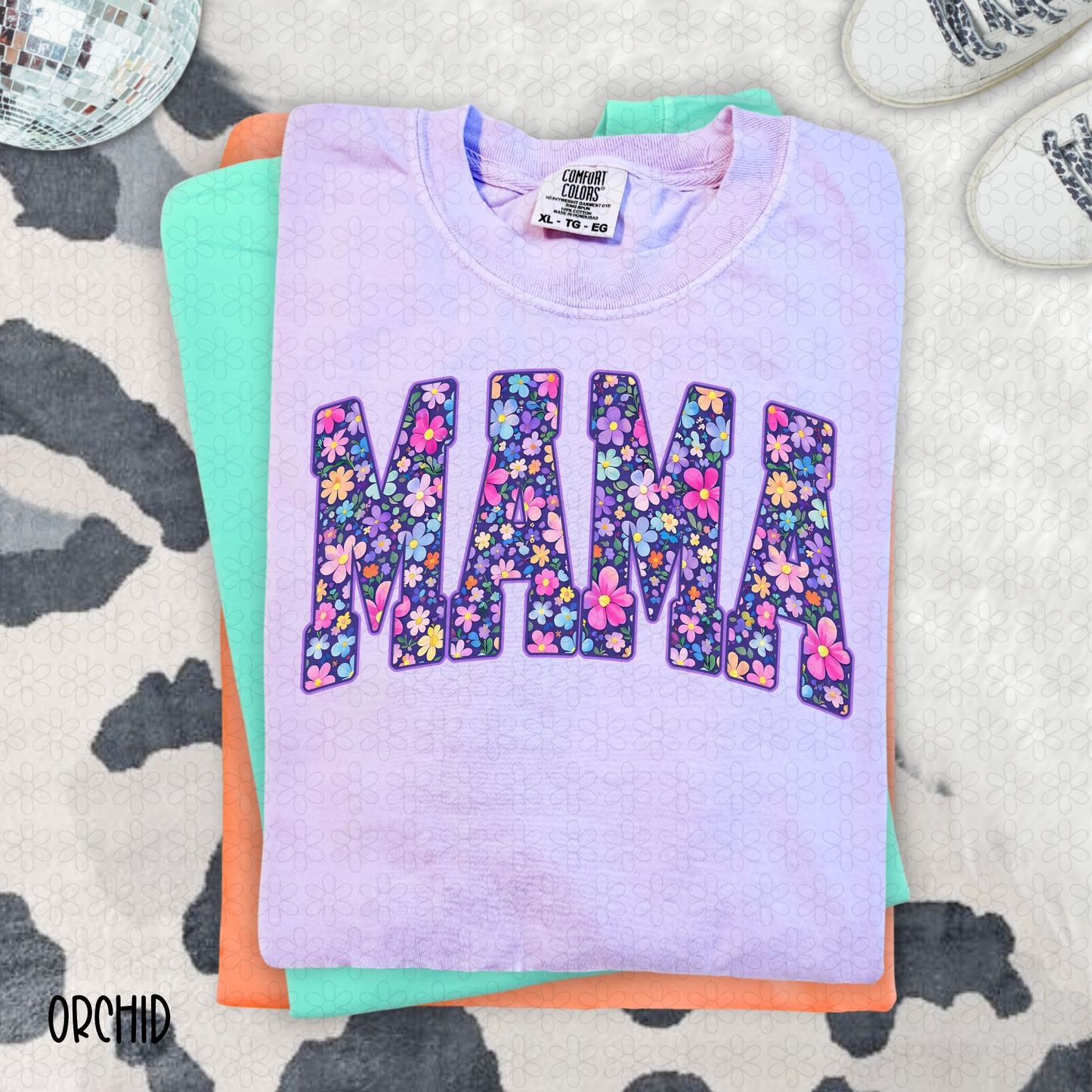 Purple Floral Titles (Multiple Options NO Customs) DTF Transfer