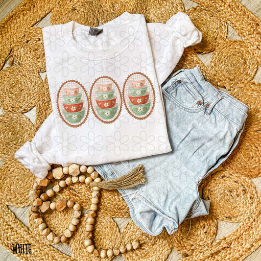 Pyrex Trio Floral DTF Transfer