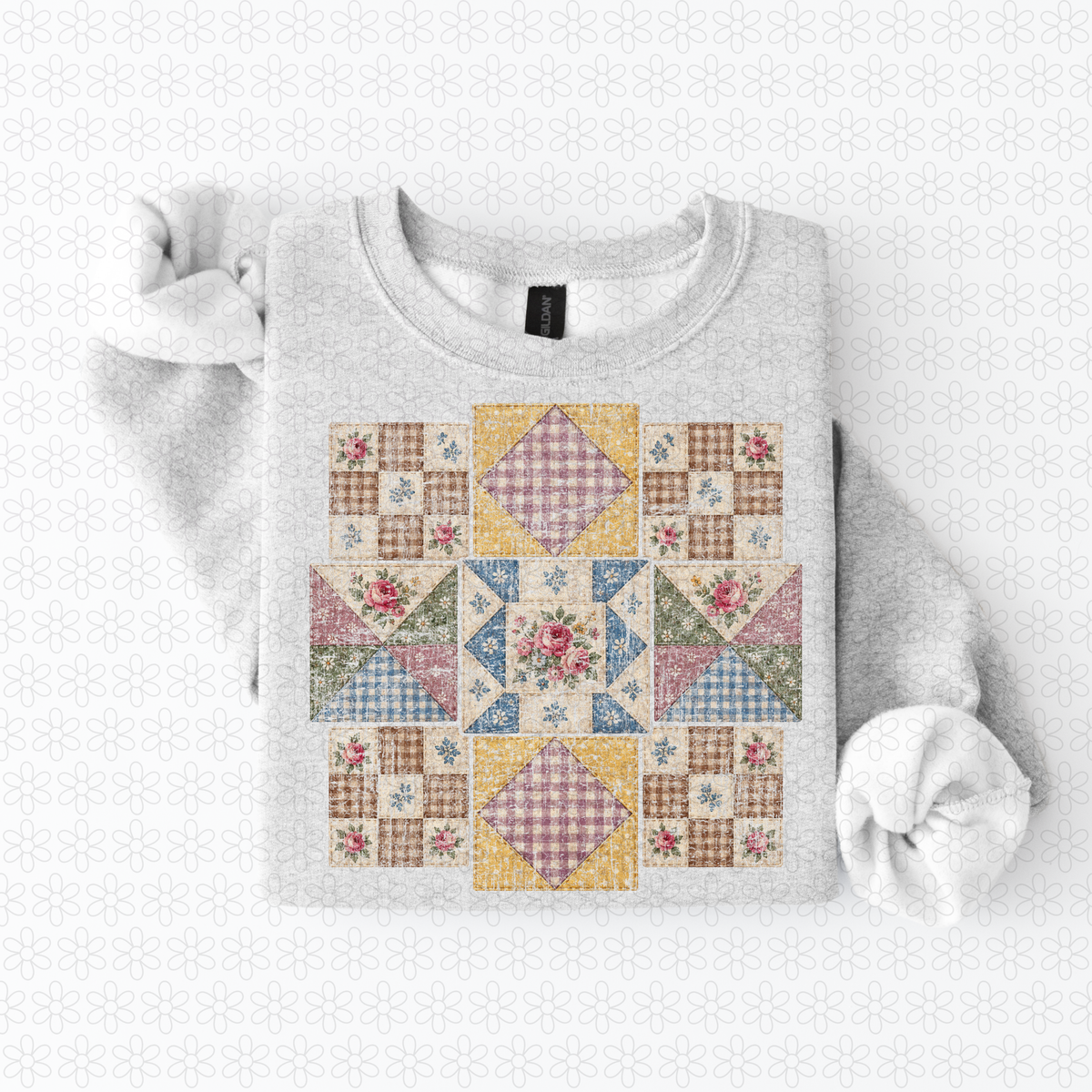 Quilting pattern Completed Tee