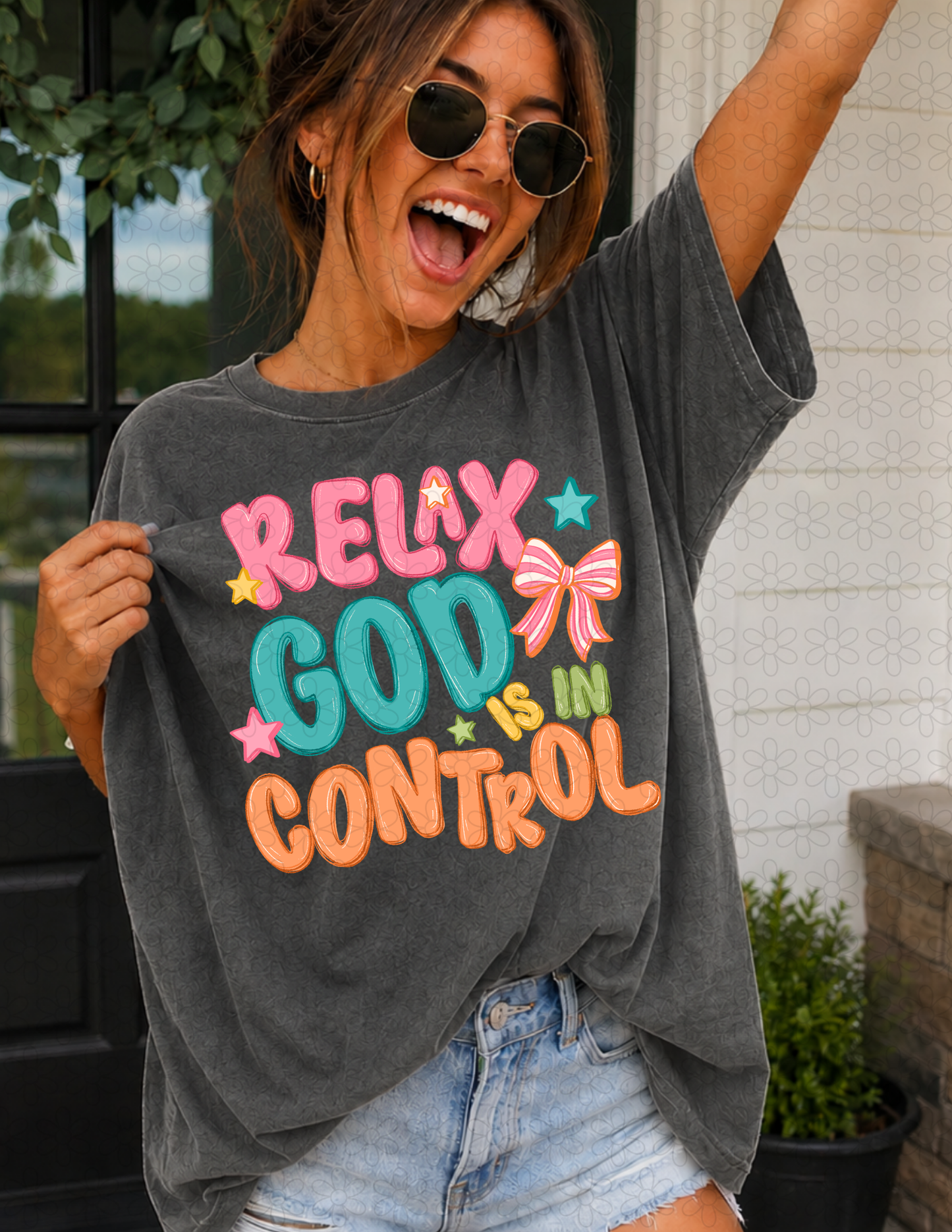 RELAX GOD IS IN CONTROL DTF Transfer