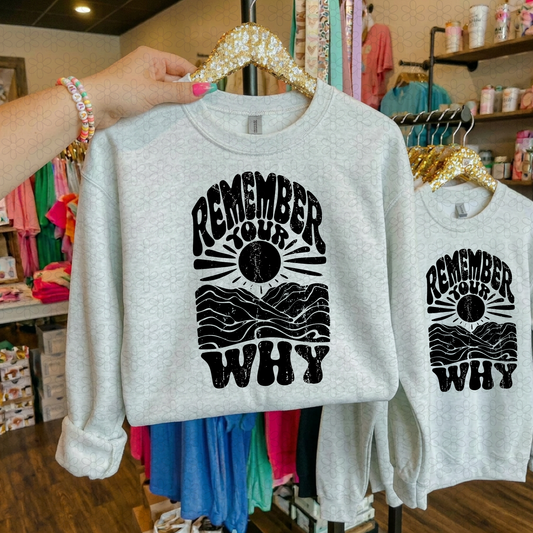 REMEMBER YOUR WHY (Multiple Colors Completed Tee
