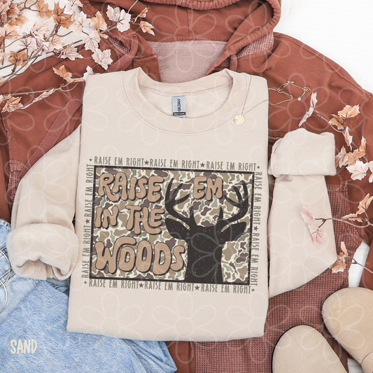 Raise Em In The Woods DTF Transfer