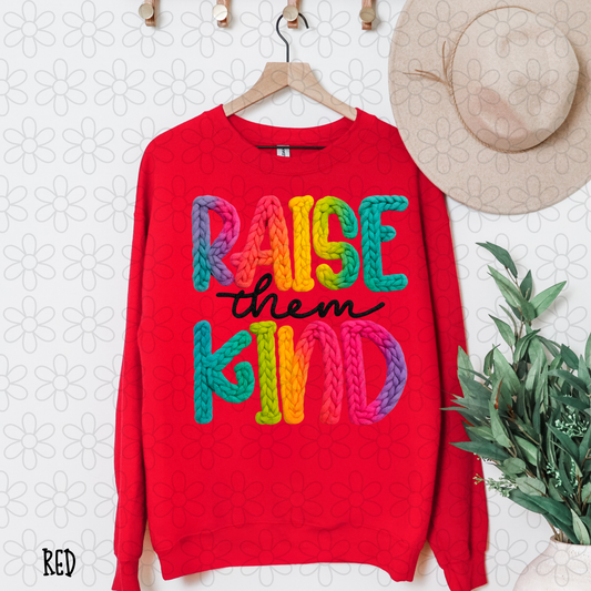 Raise Them Kind Colorful Completed Tee
