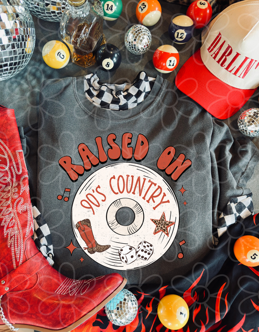 Raised On 90s Country Kids Completed Tee