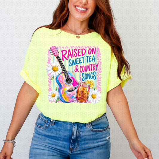 Raised On Sweet Tea & Country Songs Completed Tee