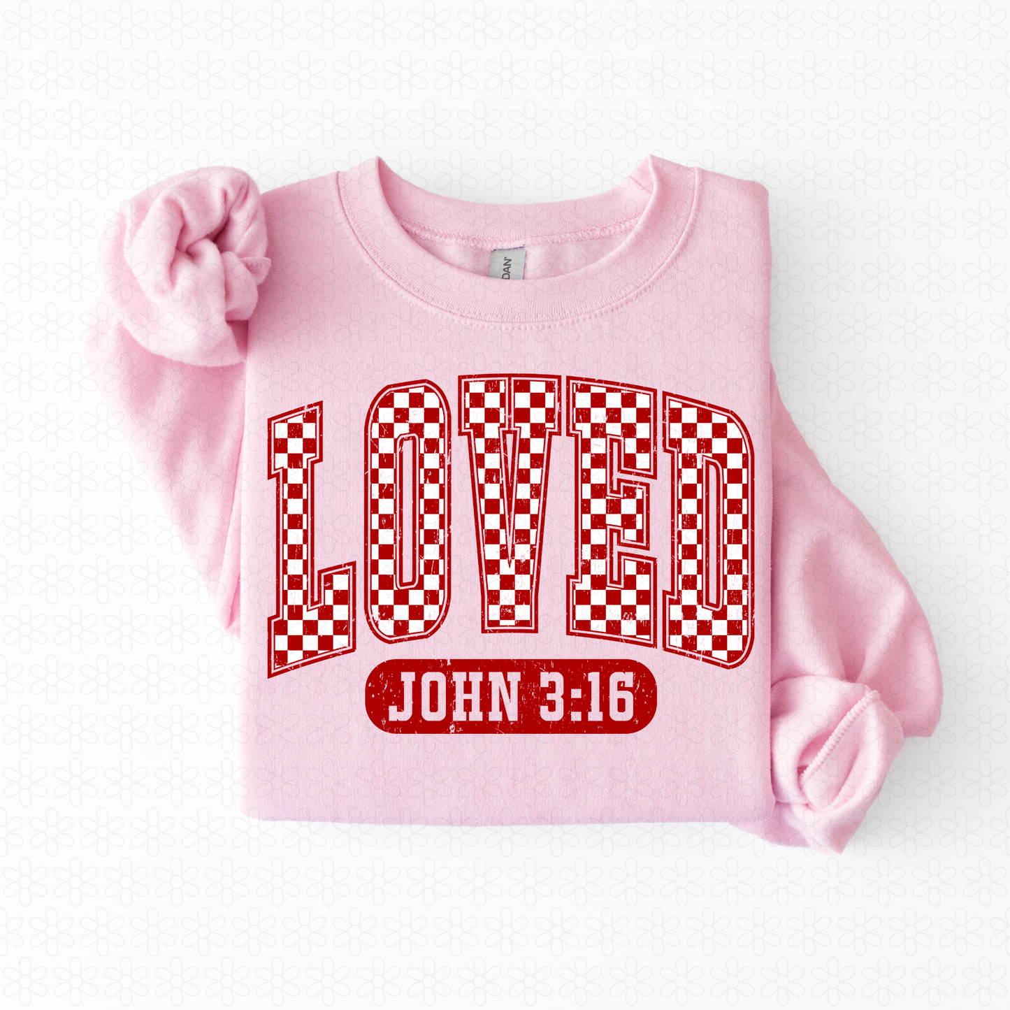 Red Checkered Loved Completed Tee