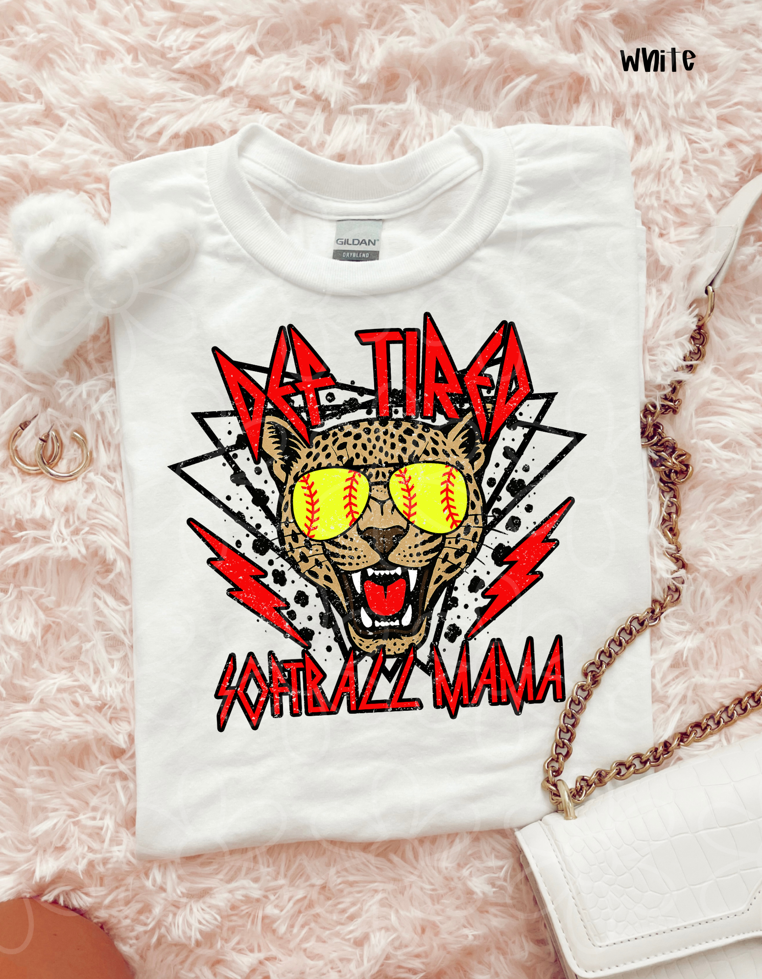 Red Def Leopard Softball MaMa DTF Transfer – The Wholesale Shack