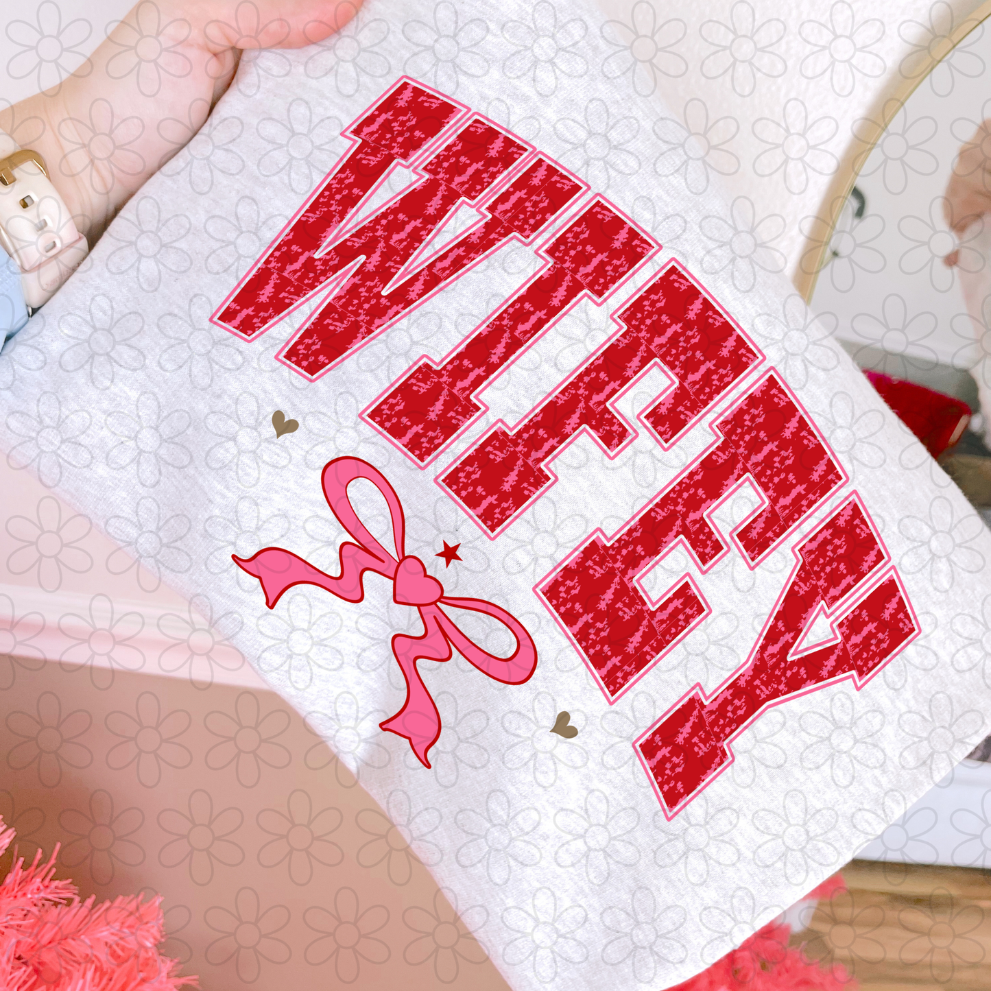 Red Wifey Pink Bow DTF Transfer