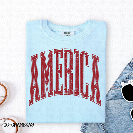 Red America DTF Transfer