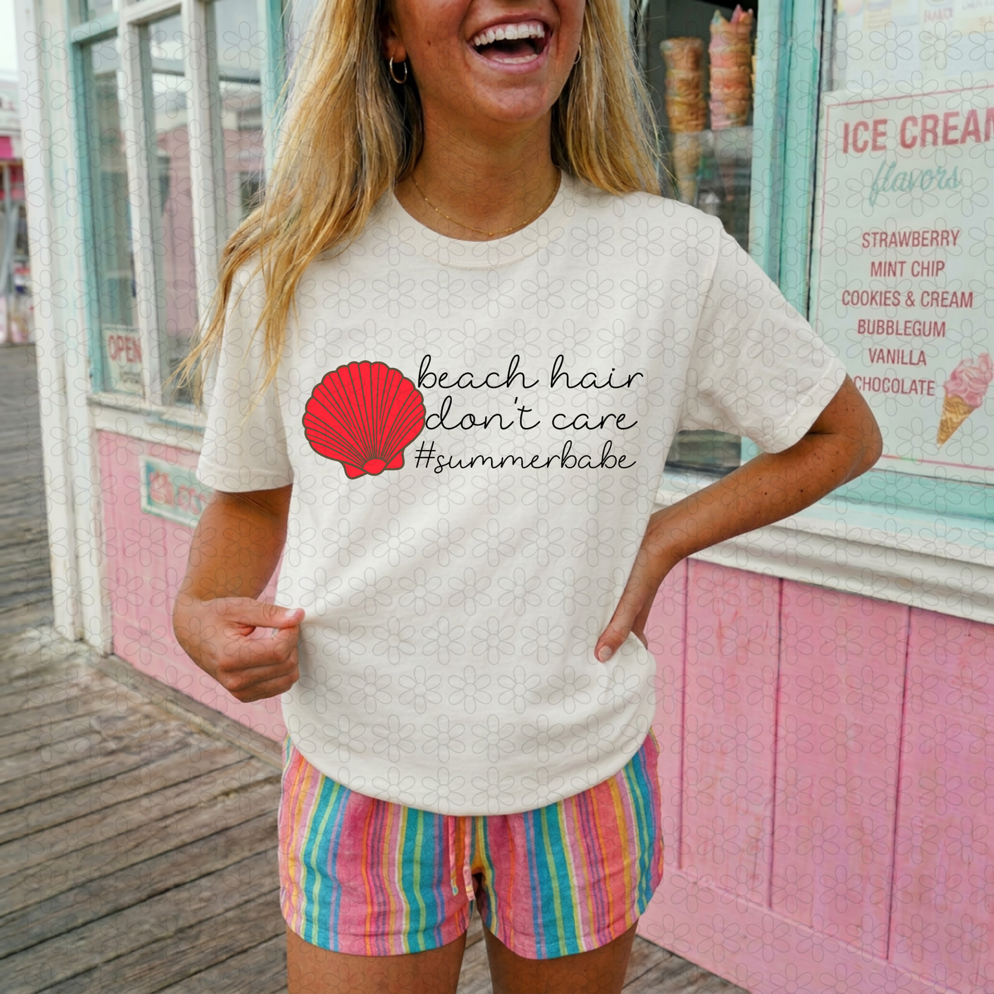 Beach Hair Don't Care (Multiple Color Options) Completed Tee