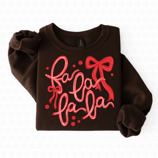 Red Fa La La La Completed Tee