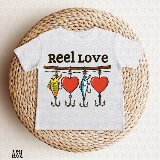 Reel Love Valentines Fish DTF Transfer