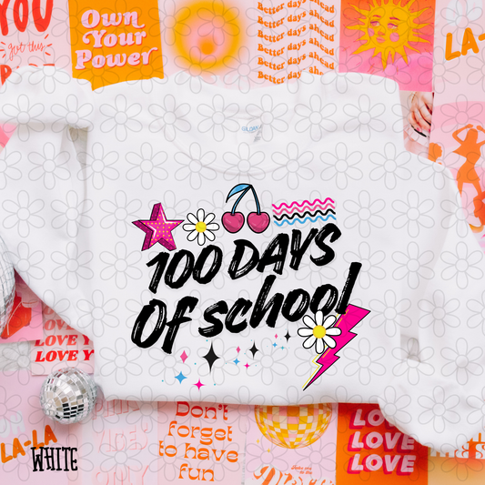 Retro 100 Days Of School Kids Completed Tee