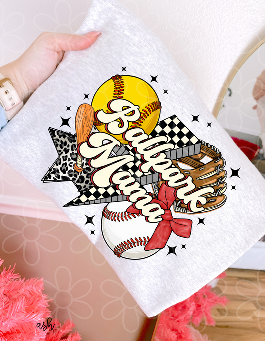 Retro Ballpark Mama DTF Transfer