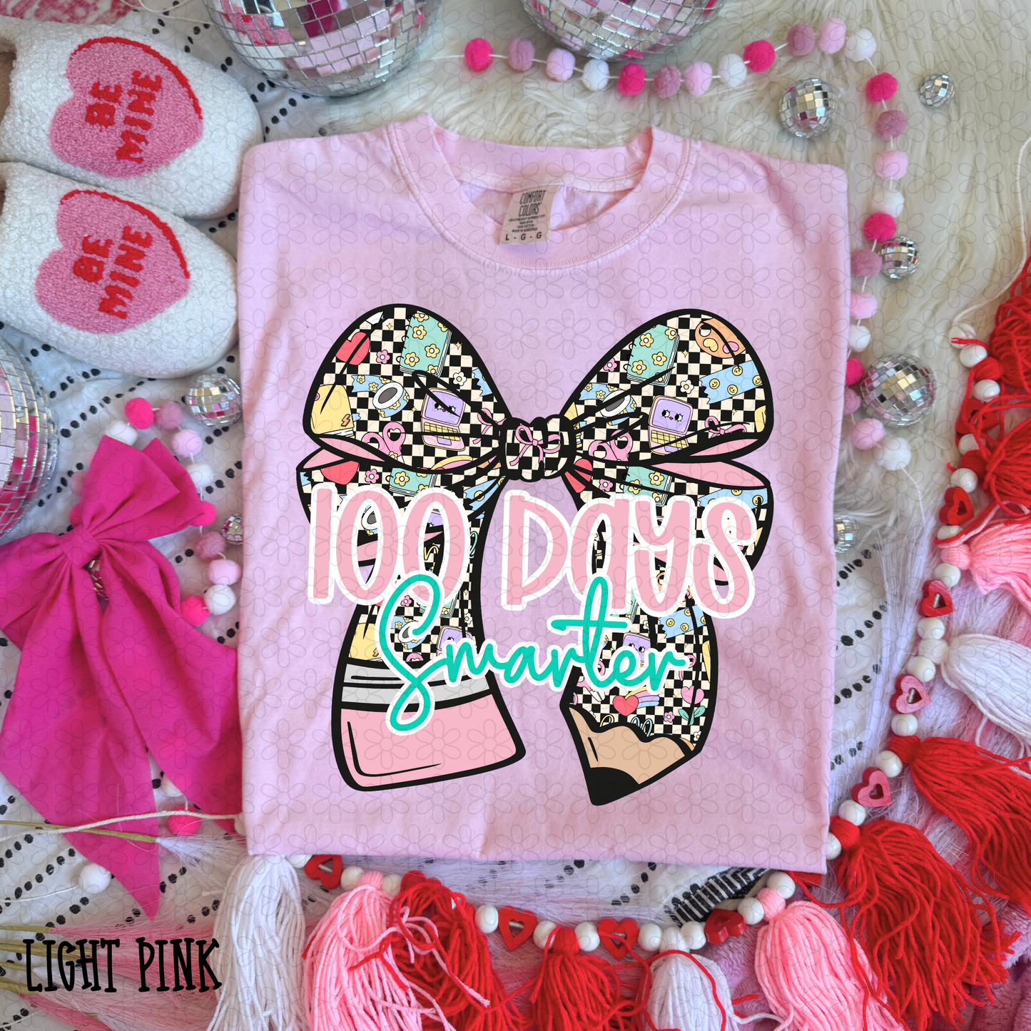 Retro Bow 100 Days Smarter Completed Tee