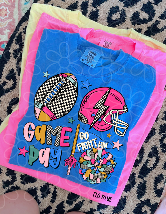 Retro Checkered Game Day Completed Tee