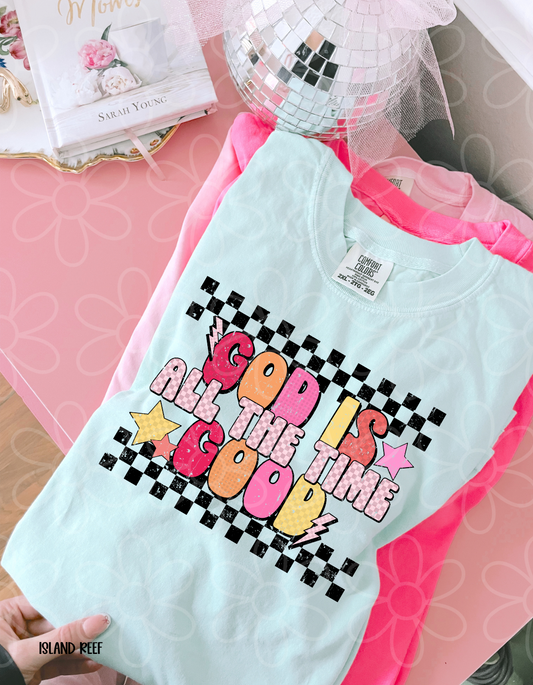 Retro God Is Good All The Time Completed Tee