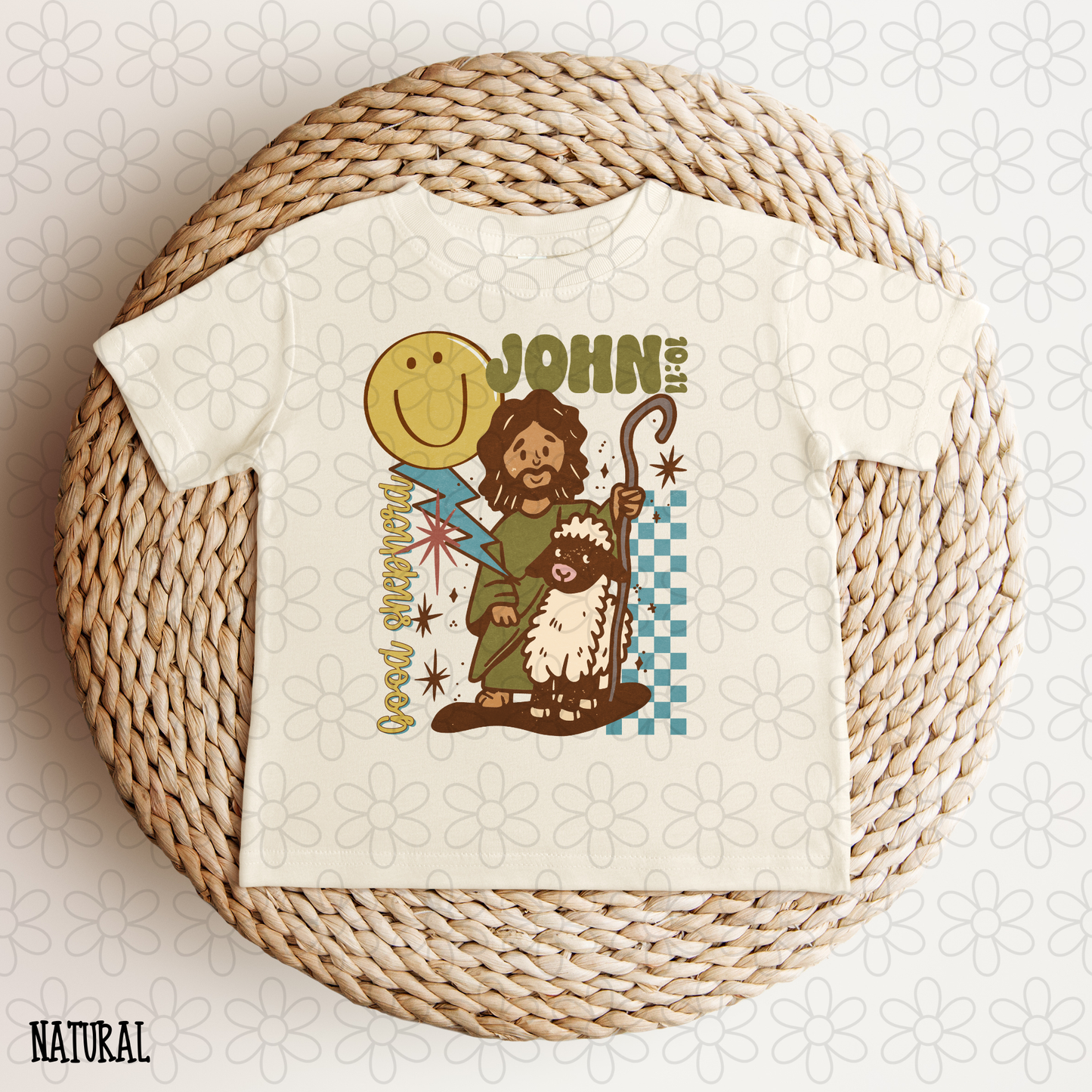 Retro Good Shepherd John 10:11 Completed Tee