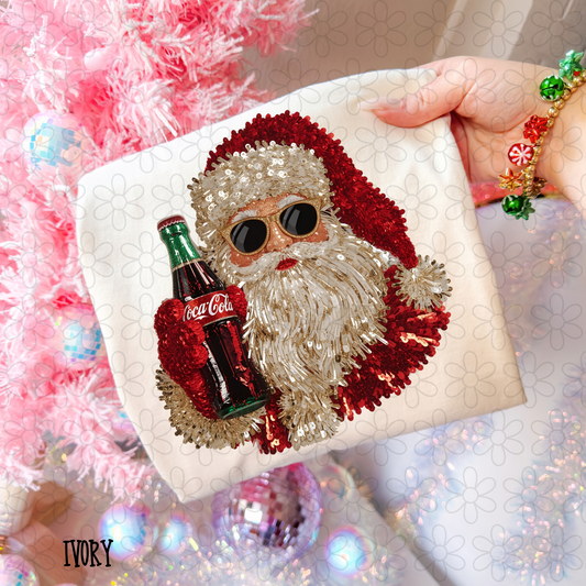 Retro Santa Claus Coca Cola DTF Transfer