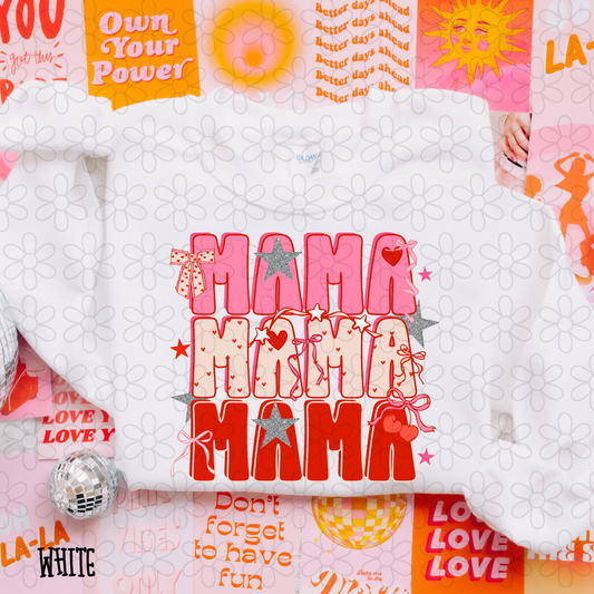 Retro Valentines Mama Completed Tee