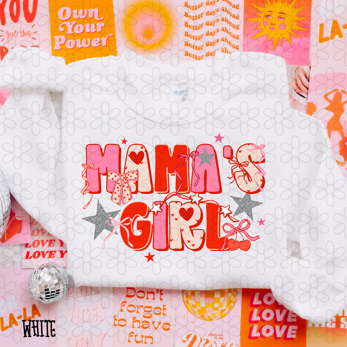 Retro Valentines Mama's Girl DTF Transfer