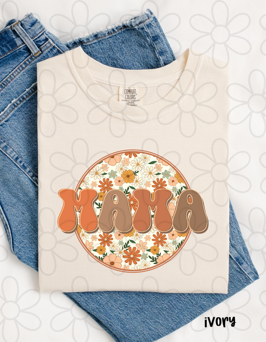 Retro Floral Mama DTF Transfer