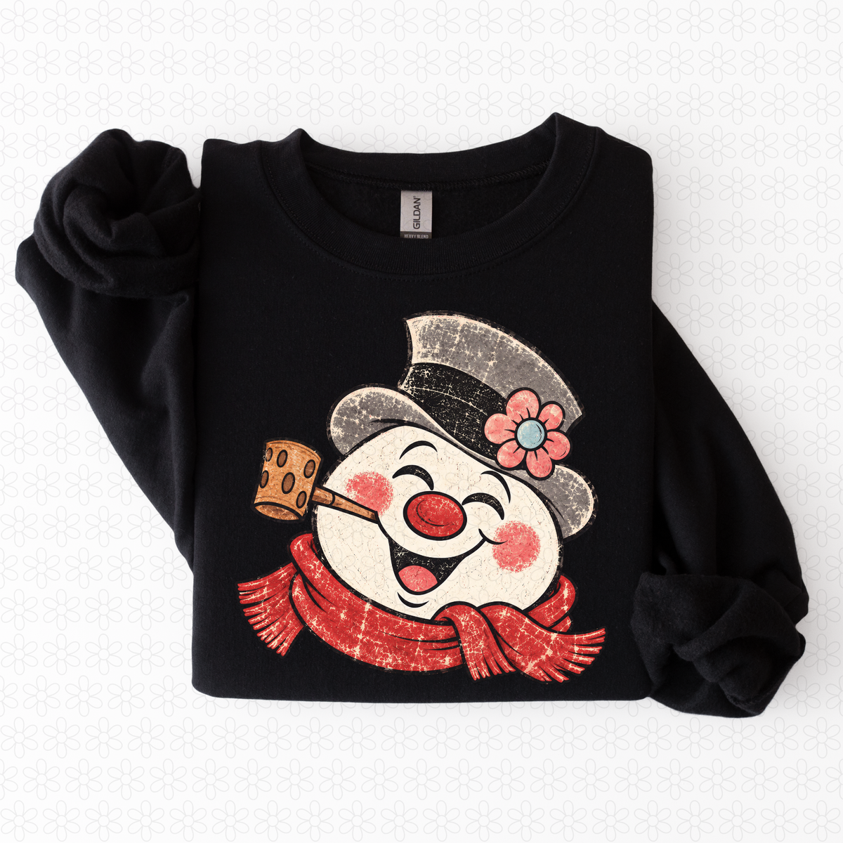 Retro Snowman Completed Tee