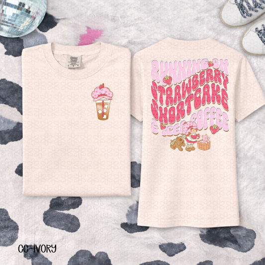 Running on Strawberry Shortcake And Iced Coffee DTF Transfer