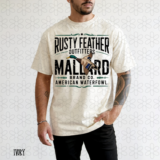 Rusty Feather Outfitters Mallard DTF Transfer