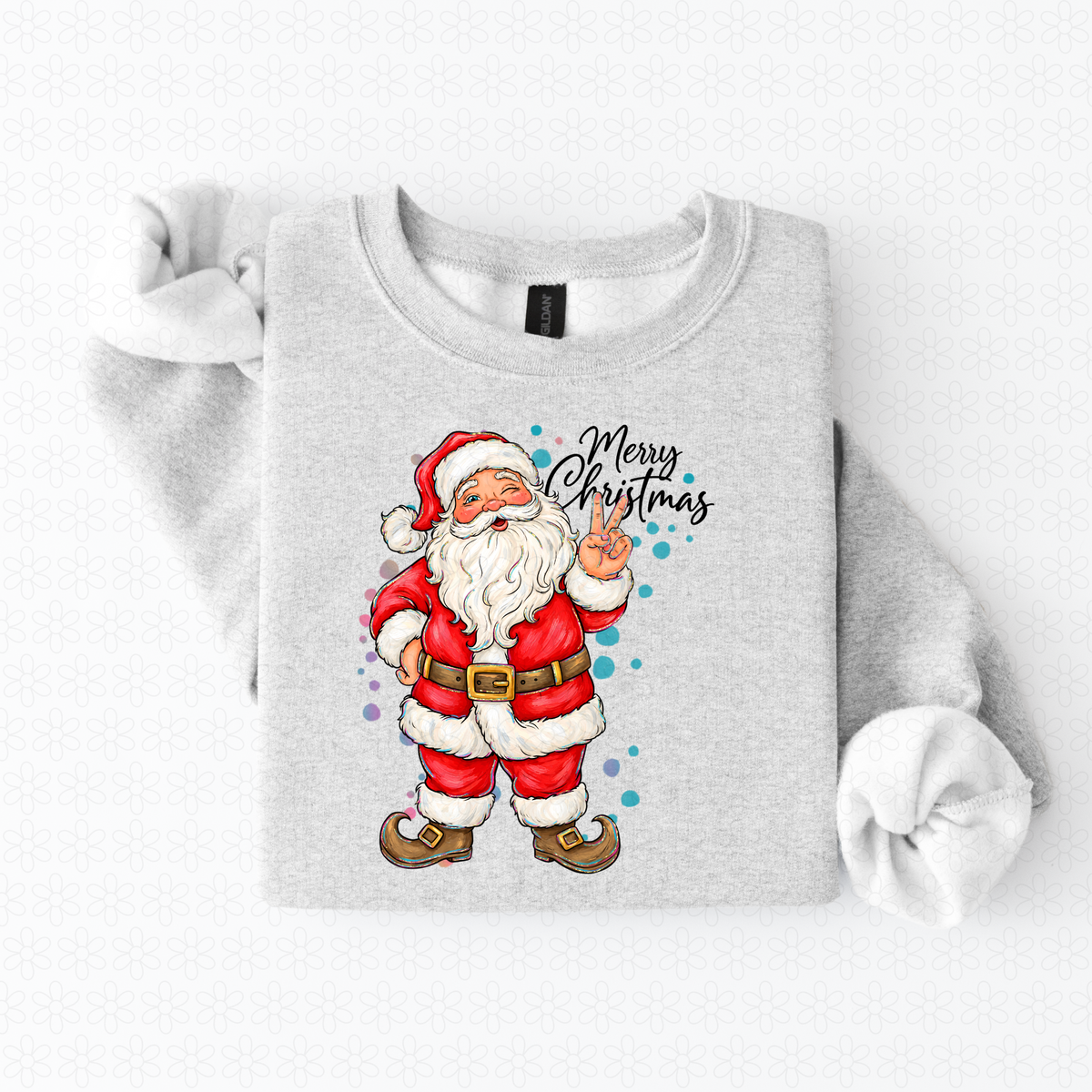 SANTA MERRY CHRISTMAS Completed Tee